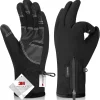 -10? Waterproof Winter Gloves for Men & Women, 5-Layer Touch Screen Breathable Cold Weather Gloves