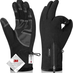 -10? Waterproof Winter Gloves for Men & Women, 5-Layer Touch Screen Breathable Cold Weather Gloves