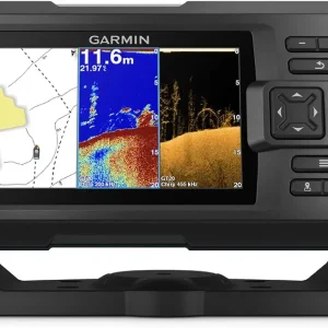 010-01872-00 STRIKER 5CV with Transducer, 5" GPS Fishfinder, CHIRP Traditional And ClearVu Scanning Sonar Transducer, Built In Quickdraw Contours Mapping Software