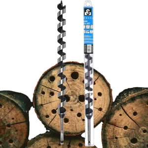 1-Inch x 17-Inch Auger Drill Bit for Wood, Quick Change Hex Shank 3/8-Inch One Piece, Ship Auger Long Drill Bit for Soft and Hard Wood, Plastic, Drywall and Composite Materials