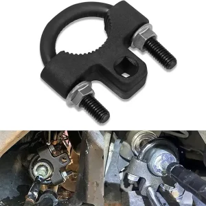 1 Pack Car Inner Tie Rod Wrench, Durable Metal Automotive Tie Rod Installation Accessories, Waterproof Multifunction Vehicle Machine Wrench Tool, Universal for Most Cars (Black)