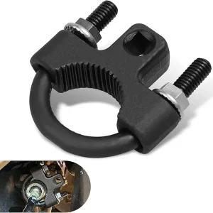 1 PC Car Steering Wheel Inner Ball Head Rudder Wrench, U-shaped Tooth Pressure Non-slip Structure Metal Rocker Arm Detach Installation Tool, Vehicle Tie Rod Installation Accessories (Black)