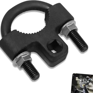 1 PC Car Steering Wheel Internal Ball Head Rudder Stock Wrench, Multi-function U-shaped Tooth Structure Rocker Disassemble Installation Tool, Tie Rod Installation Parts, for Cars (Black)