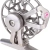 1 PC Fly Fishing Reel Holder Pen Fishing Rod Trout Net Fishing Reel Bearings Fishing Rod Sleeve Fishing Rod Reel Fishing Rod Kit Fishing Pin Reel Wheel Silver