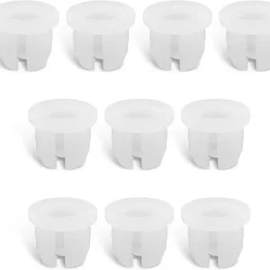 10 PCS Door Lift Rod Clip, Anti-Vibration Anti-Rust Door Lock Central Control Rod Slide Rail Lock Buckle, Standard Fasteners Replacement, for Cars Trucks Body Repair Accessories (White)