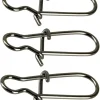 100 Pack Duo Lock Snaps Size 0-8 Black Nice Snap Swivel Solid Rings Stainless Steel USA Fishing Tackle Kit - Test: 26LB-220LB