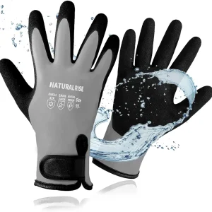 100% Waterproof Gloves for Men & Women,Winter Work Gloves for Cold Weather,Waterproof Work Gloves with Grip,Winter Freezer Gloves for Working,Gardening, Fishing, Construction Worker (Grey,XX-Large)