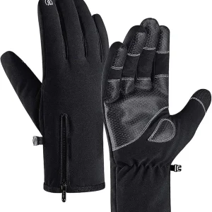 100% Waterproof Winter Gloves -30? Warm Windproof All Fingers Touch Screen Gloves for Men Skiing and Outdoor Work