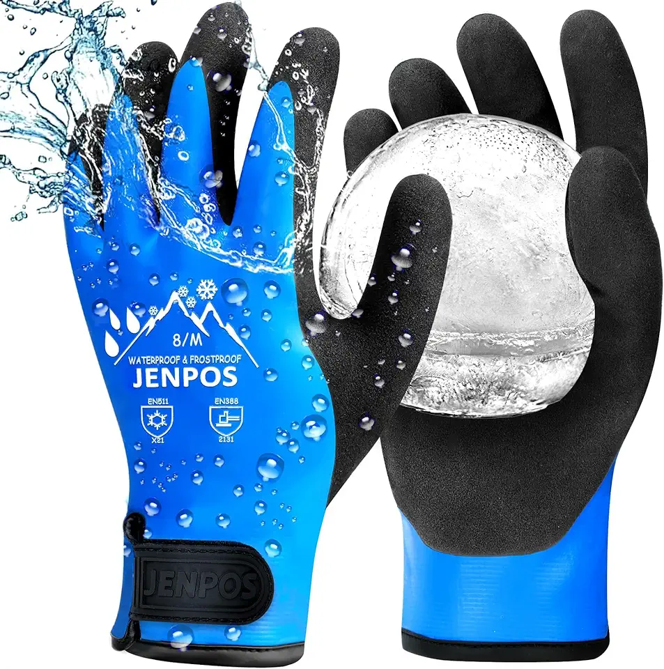 100% Waterproof Winter Work Gloves for Men and Women, Winter Work Gloves Mens, Thermal Insulated Freezer Gloves with Grip