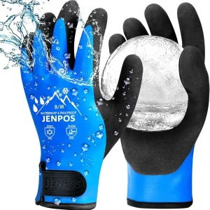 100% Waterproof Winter Work Gloves for Men and Women, Winter Work Gloves Mens, Thermal Insulated Freezer Gloves with Grip