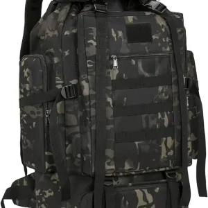 100L Tactical Military Backpack for Men - Waterproof Hiking & Hunting Pack with MOLLE System, Adjustable Suspension, Survival Gear Compartment - Outdoor Camping, Trekking Travel Backpack