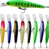 10pcs Fishing Lures Hard Bait Minnow Deep Diving Swimbait Walleye Lures Topwater Lures Bait for Bass Trout Pike Freshwater Saltwater Lures Kit