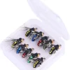 10pcs Fly Fishing Lures Kit Fishing Fly,Fly Fishing Kit Fly Fishing Lures,Handmade Lures Assortment Kit Artificial Bait Hooks for Bass Trout Salmon Fishing,Suitable for Freshwater and Saltwater