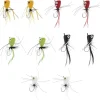10PCS Fly Fishing Popper Lures for Fly Fishing for Topwater Fishing Techniques for Bass Panfish Draw Fish�S Attention in Different Water Conditions Fishing Lure Kits