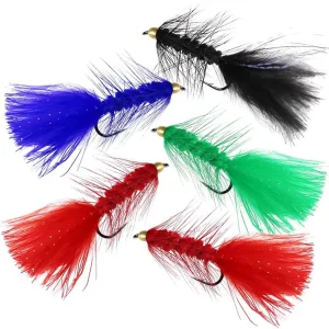 10Pcs Wooly Bugger Fly Fishing Flies for Trout, Bass and Salmon-Streamer Assortment Wet Flies