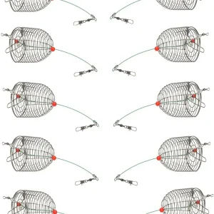 10Pcs/Pk Carp Fishing Bait Trap Cage Feeder Basket Holder Coarse Lure Feeder Carp Fishing Tackle Kit,Size L/M/S Available