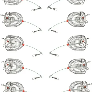 10Pcs/Pk Carp Fishing Bait Trap Cage Feeder Basket Holder Coarse Lure Feeder Carp Fishing Tackle Kit,Size L/M/S Available