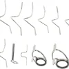 11pcs Fishing Guide Ring Set Fly Rod Repair Kit Fixing Eyelet Fishing Rod Eye Repair Fish Pole Eye Guides Fishing Rod Pole Fishing Pole Eye Repair Kit Silver Stainless Steel