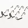 11pcs Fly Fishing Rod Guides Set, Fishing Tip Repair Kit, Hard Snake Guides and Tip Ring Hook Keeper, DIY Eye Rings for Rod Building or Repair Black 11pcs/Box