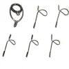 11pcs Fly Fishing Rod Guides Set, Fishing Tip Repair Kit, Hard Snake Guides and Tip Ring Hook Keeper, DIY Eye Rings for Rod Building or Repair Grey 11pcs/Box