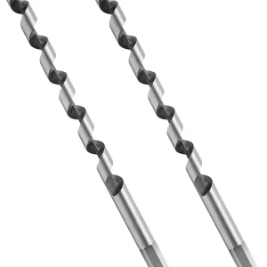 1/2 Inch Diameter Wood Auger Drill Bit, 9 Inch (23cm) Length Ship Auger Bit Wood Hole Cutter for Hardwood, Softwood - 2 Pack