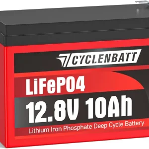 12V 10Ah Lithium Battery, 5000+ Cycles LiFePO4 12V 10Ah Battery Built-in 10A BMS, 12V Lithium Battery Suitable for Power Wheels, Fish Finder, UPS, Solar Battery, HAM Radio