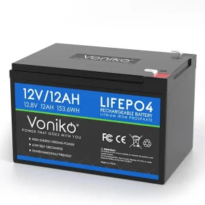 12V 12Ah LiFePO4 Lithium Battery, 2000+ Cycles Lithium Iron Phosphate Rechargeable Battery Built-in 12A BMS, Perfect for Smaller UPS, Camping Scooters, Fish Finders, Solar System, Toys, etc