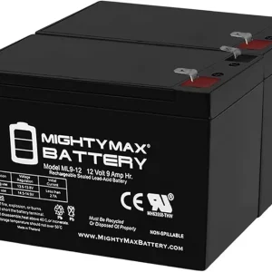 12V 9Ah SLA Battery Replaces Vexilar FLX-28 ProPackII Flasher - 2Pack