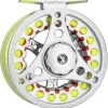 (1/2WT 3/4WT 5/6WT 7/8WT) Fly Reel with Line Combo Aluminum Alloy Large Arbor Fly Fishing Reels Weight Forward Fly Line with Braided Backing Taper Leader Pre-Tied