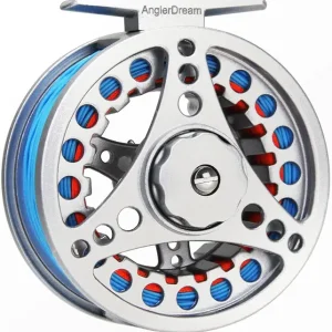 (1/2WT 3/4WT 5/6WT 7/8WT) Fly Reel with Line Combo Aluminum Alloy Large Arbor Fly Fishing Reels Weight Forward Fly Line with Braided Backing Taper Leader Pre-Tied