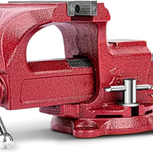 1304 4 Inch Home Vise Ductile Iron 4" Bench Vise Homeowner's Vice with Anvil and Swivel Base