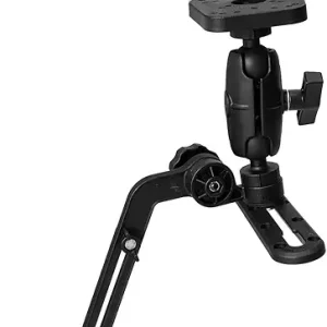 1.5" Ball Kayak Fish Finder Mount with Transducer Mounting Arm, Marine Electronic Mount Plate with Low Profile Track, Compatible with RAM Mounts, Scotty, Lowrance, Garmin