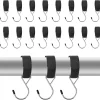 16pcs Ice Fishing Shelter Coat Hooks, Heavy Duty Ice Shack Hooks Ice Shanty Hanger Hanging Storage for Ice Fishing Camping Tent Outdoor Hunting Blinds Accessories, Black