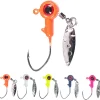 1/8 oz Jig Heads Freshwater Fishing Lures Jig Head with Eye Ball 25PCS Painted Hooks Fishing Jigs for Bass/Crappie