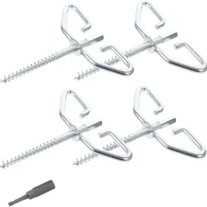 1Set Electric Ice Fishing Tent Stakes Durable Steel Anchors for Winter Ice Tents Manual Fixing Pegs with Hammer Tool for Secure Outdoor Use