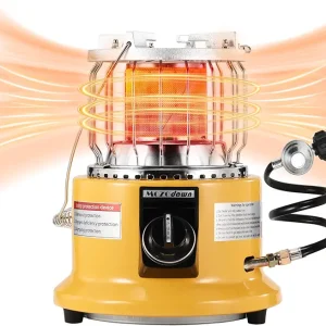 2 in 1 Propane Heater & Stove, 13000 BTU Portable Propane Heater Indoor with Handle, Outdoor Heater Gas Stove for Patio, Camping, Tent, Ice Fishing, Garage