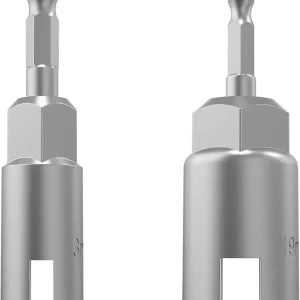 2 Pack (13mm,19mm) 1/4 Inch Hex Shank Nut Driver Power Wing Nut Driver Set Bit Socket Wrenches Tools Set Slot Wing nuts Drills Bits for Panel Nuts screws eye C hook bolt