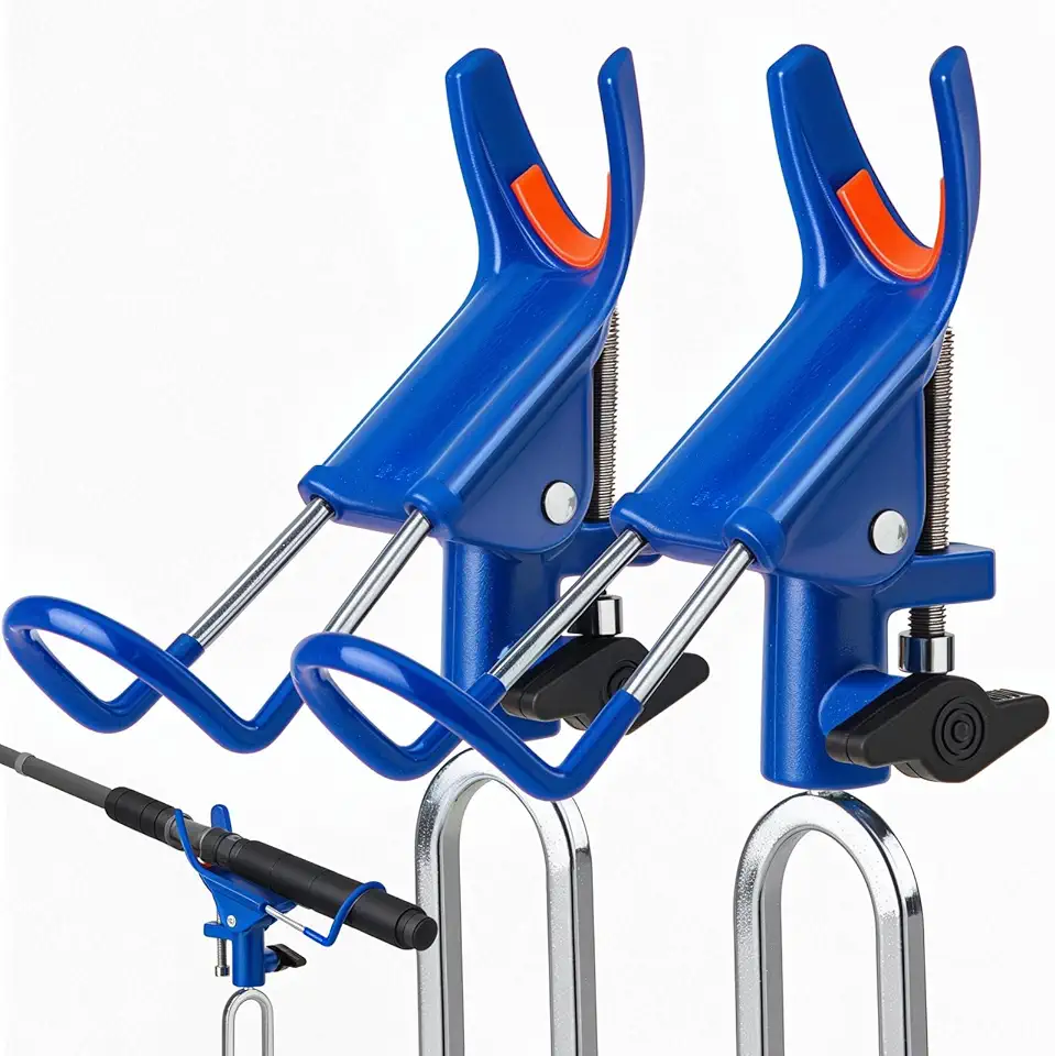 2 Pack- Fishing Rod Holder for Ground, DZrudun Upgraded Fishing Gear,Rod Holders for Bank Fishing,360 Degree Adjustable?Folding Catfishing Equipment,Portable & Rust-Proof Pole Stand