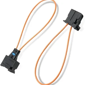 2 PCS Automotive Fiber Optic Bypass Loop Adapter Connector Diagnostic Equipment Tool, Female Male Loop Fiber Optic Short Circuit Test Ring, Replacement OEM No. 1394916, for Most Cars (Black)