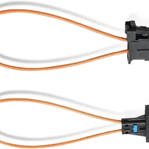 2 PCS Fiber Optic Loop, Fiber Optic Loopback Cable Female Adapter, Portable Waterproof Fiber Optic Bypass Loop Connector Diagnostic Device Tool, Universal for Most Cars (Black & Orange)