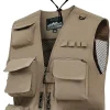 2 Pcs Fishing Vest and Hat for Men Multi Pocket Safari Vest Jacket for Outdoor Work Summer Travel Cargo Hunting