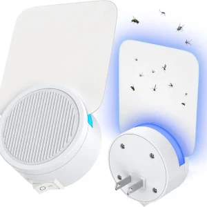 2 PCS Flying Insect Trap for Indoors,Indoor Fly Trap,Fruit Fly Traps for Gnat, Moth, Mosquito, Bug Light Plug in Insect Killer