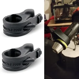 2 PCS Motorcycle Throttle Assistant, 0.98" ID Accelerator Assist Handle Labor-saving Tool, Throttle Bracket Cruise Assist Control Handle Rocker Clamp, Universal for Most Motorcycles (Black)