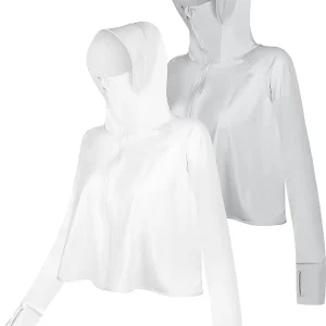 2 Pcs UV Protection Clothing Sun Protection Hoodie Jacket Full Zip UV Block Clothing for Women