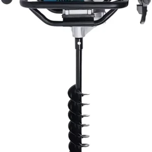 2 Stroke 52cc 2.3HP Digging Machine Gas Post Hole Digger Single Cylinder Air-Cooling System Auger Machine with 4"+ 8"Drill Bits (Digger + Bits Set)