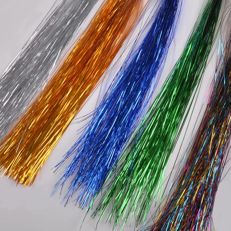20 Set Crystal Flash Fly Making Materials Fly Fishing Line Spiral Jig Tieing Kit Fly Tying Fishing Lure Making Supplies Flashabou Tinsel for Making Fly Fishing Lure Flies