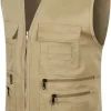 2024 Men's Fishing Vest Utility Safari Travel Vest Outdoor Summer Vest with Pockets Work Photo Cargo Fly Vest