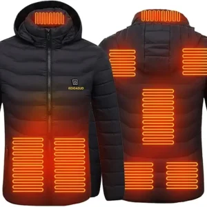 2025 Heated Hoodie Multiple Heating Zones Coat for Men and Women,Heated Jacket with 3 Heating Levels,Zip Heated Vest