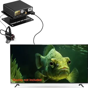 2025 Underwater Fishing Camera w/HDMI & AV - FishPRO� HD1080P- [Connect Your Own Monitor] Ice Fishing Camera Underwater, DC12V Charging, [Full Aluminum] Ice Fishing Gifts for Men, IR&LED Light, 66Ft