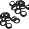 20pcs Black Rubber Rings for Fishing Rod Building & Repair, 10mm Inner Diameter, 15mm Outer Diameter